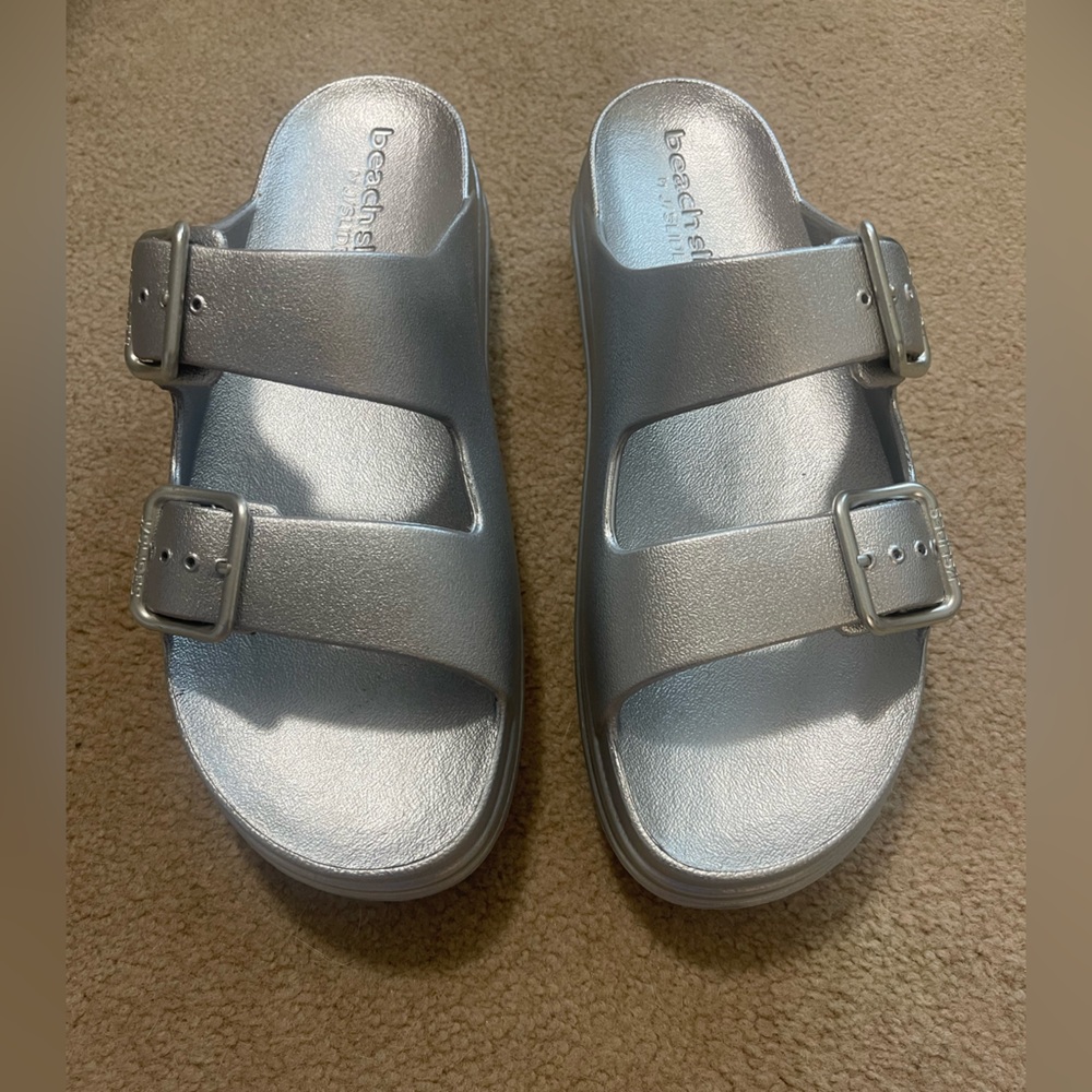Sliver platform slide/sandal